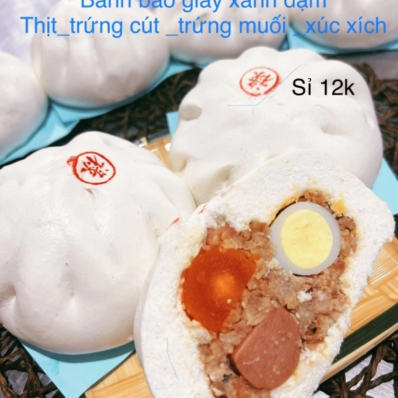 BÁNH BAO GIẤY XANH ĐẬM