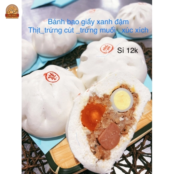 BÁNH BAO GIẤY XANH ĐẬM